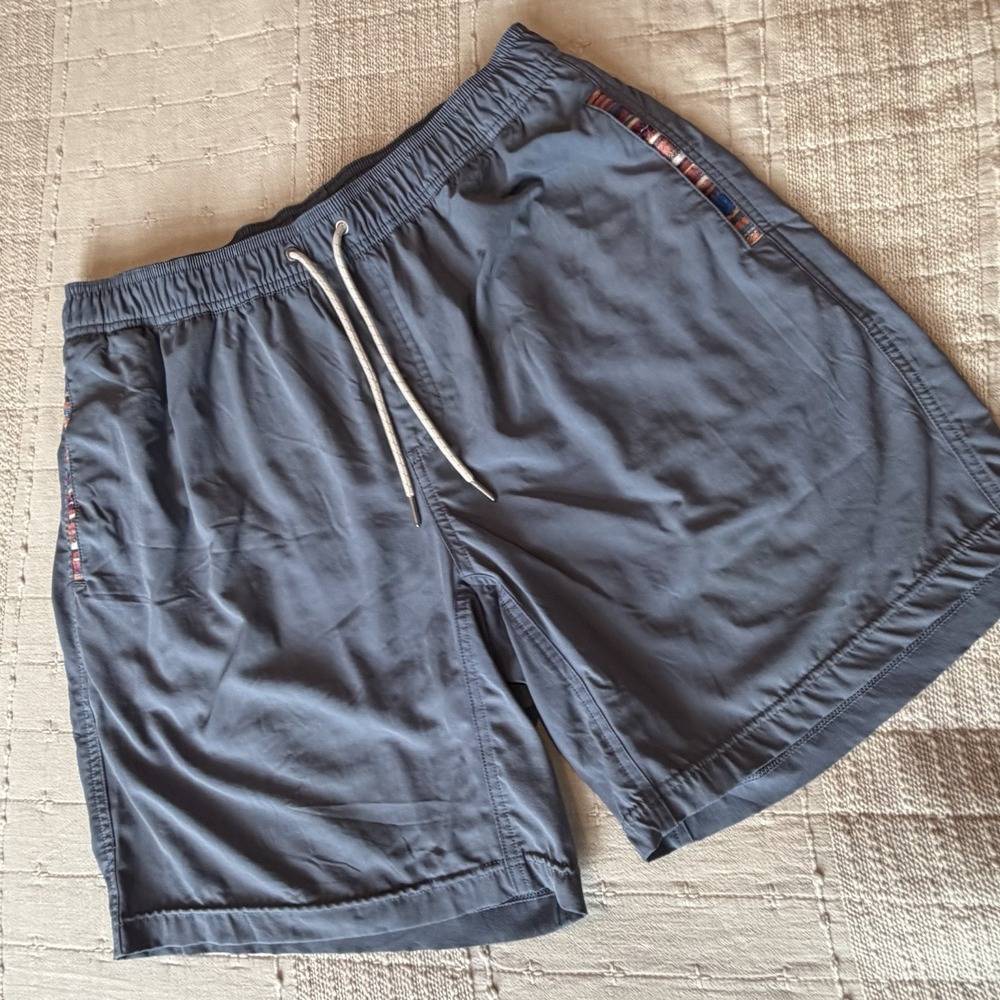 Wowie Shorts Hybrid Stretch Lined Surf Beach Outdoors Hiking Men L Blue Gray